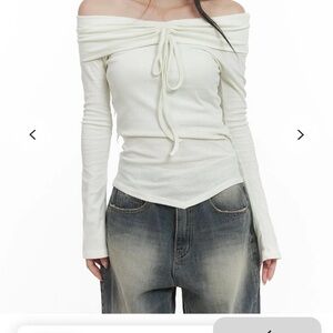 NEW Off-Shoulder Cream Top